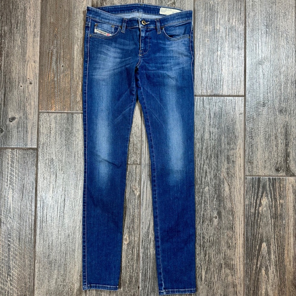Diesel Skinzee Low Super Skinny Jeans Women's Size 29x32 Blue Wash Stretch